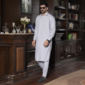 Grey Shalwar Kameez