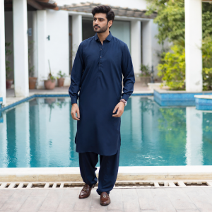 Navy Blue Shalwar Kameez